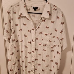 Torrid Corgi Button-Up
